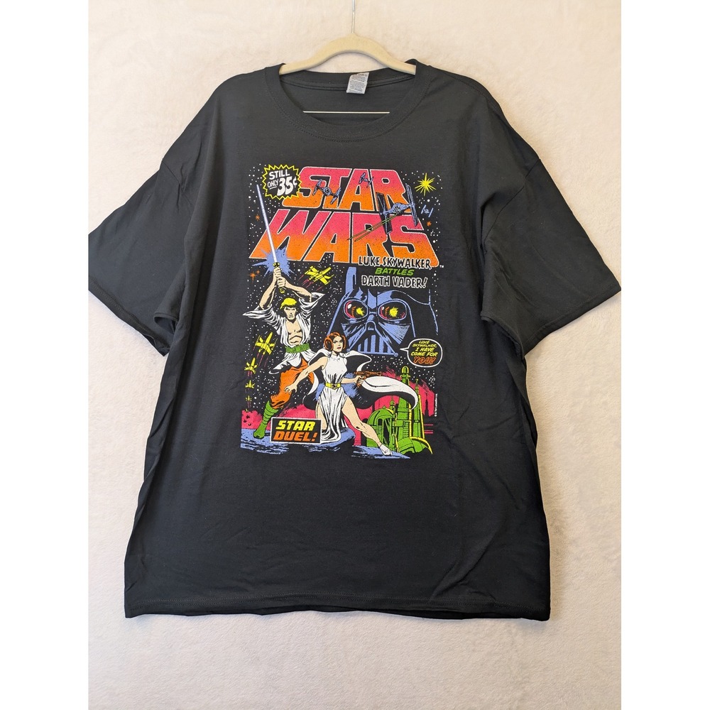 Men's XL Vintage Star Wars‎ Luke Skywalker Battles Darth Vader T Shirt